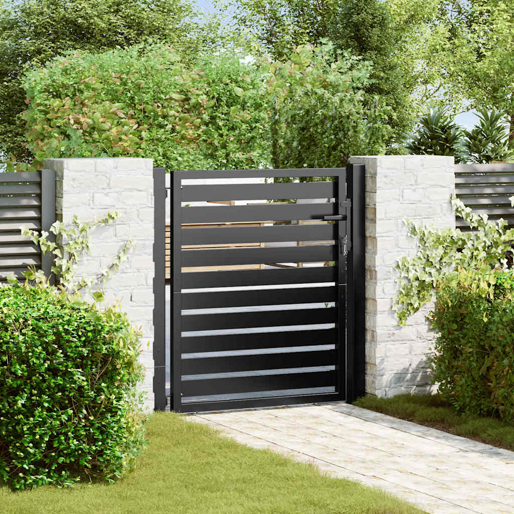 Puerta de jardín 100x100 cm acero corten diseño ligero