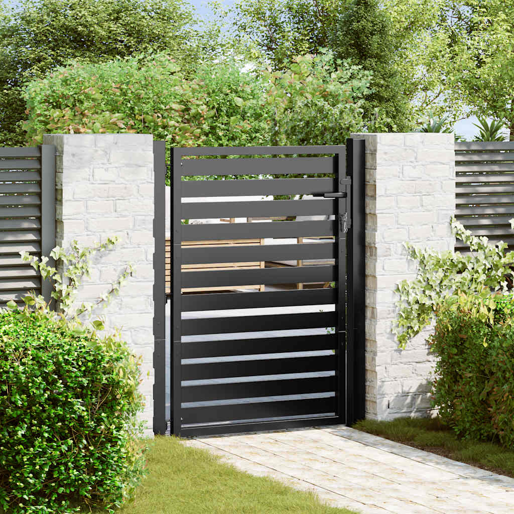Puerta de jardín 100x100 cm acero corten diseño ligero