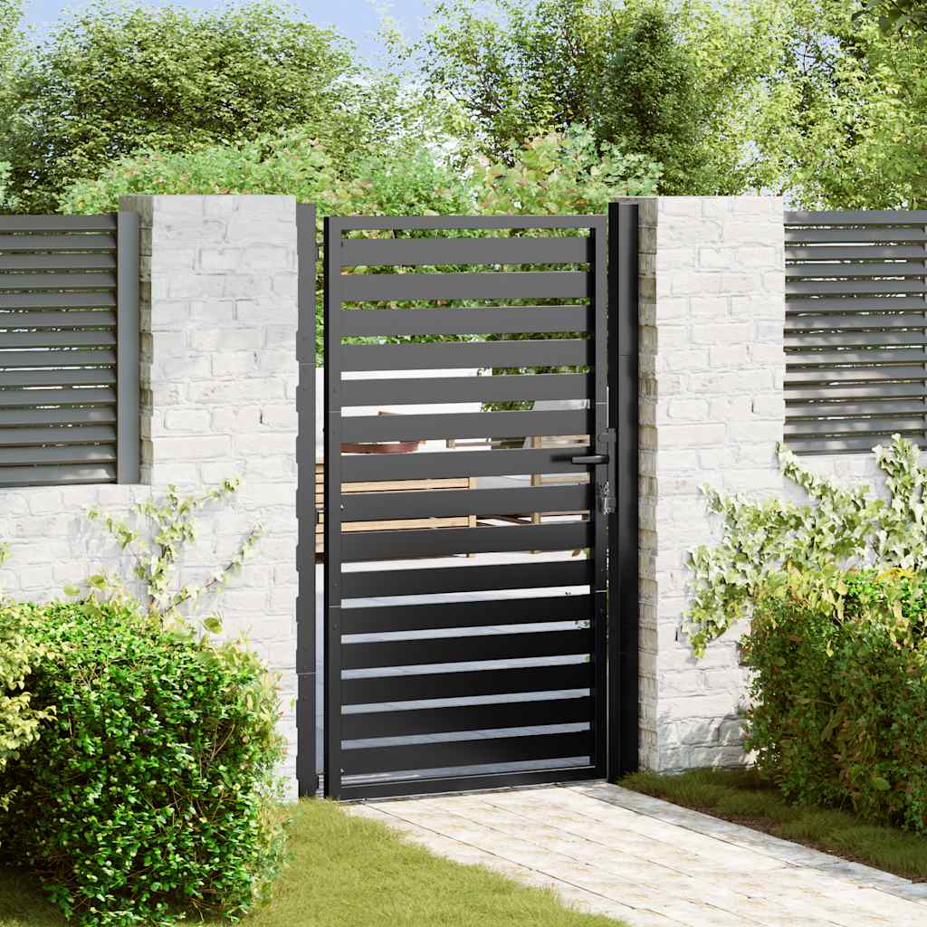 Puerta de jardín 100x100 cm acero corten diseño ligero