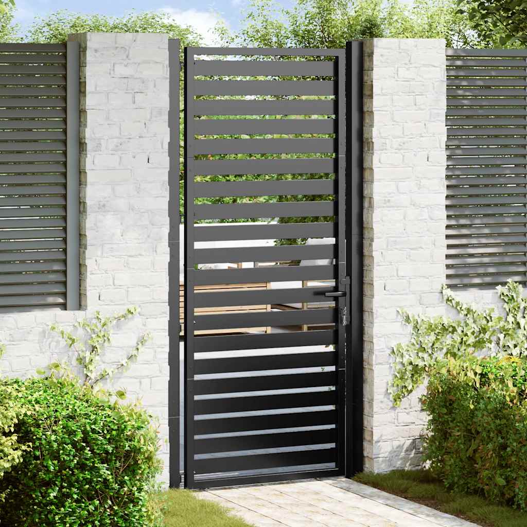 Puerta de jardín 100x100 cm acero corten diseño ligero