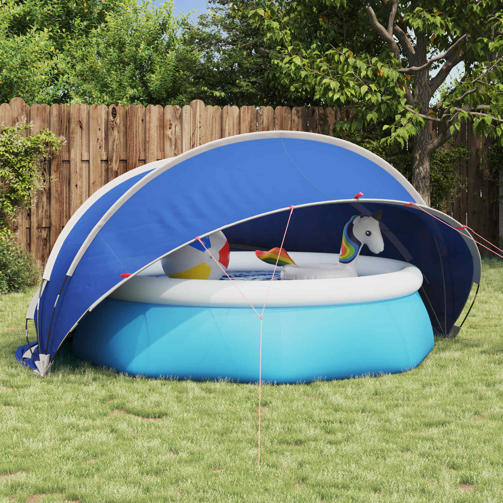Manual Blue Pool Dome 336 x 322 x 160 cm