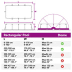 Cúpula para piscina Manual Azul 336 x 322 x 160 cm
