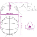 Cúpula para piscina Manual Azul 336 x 322 x 160 cm