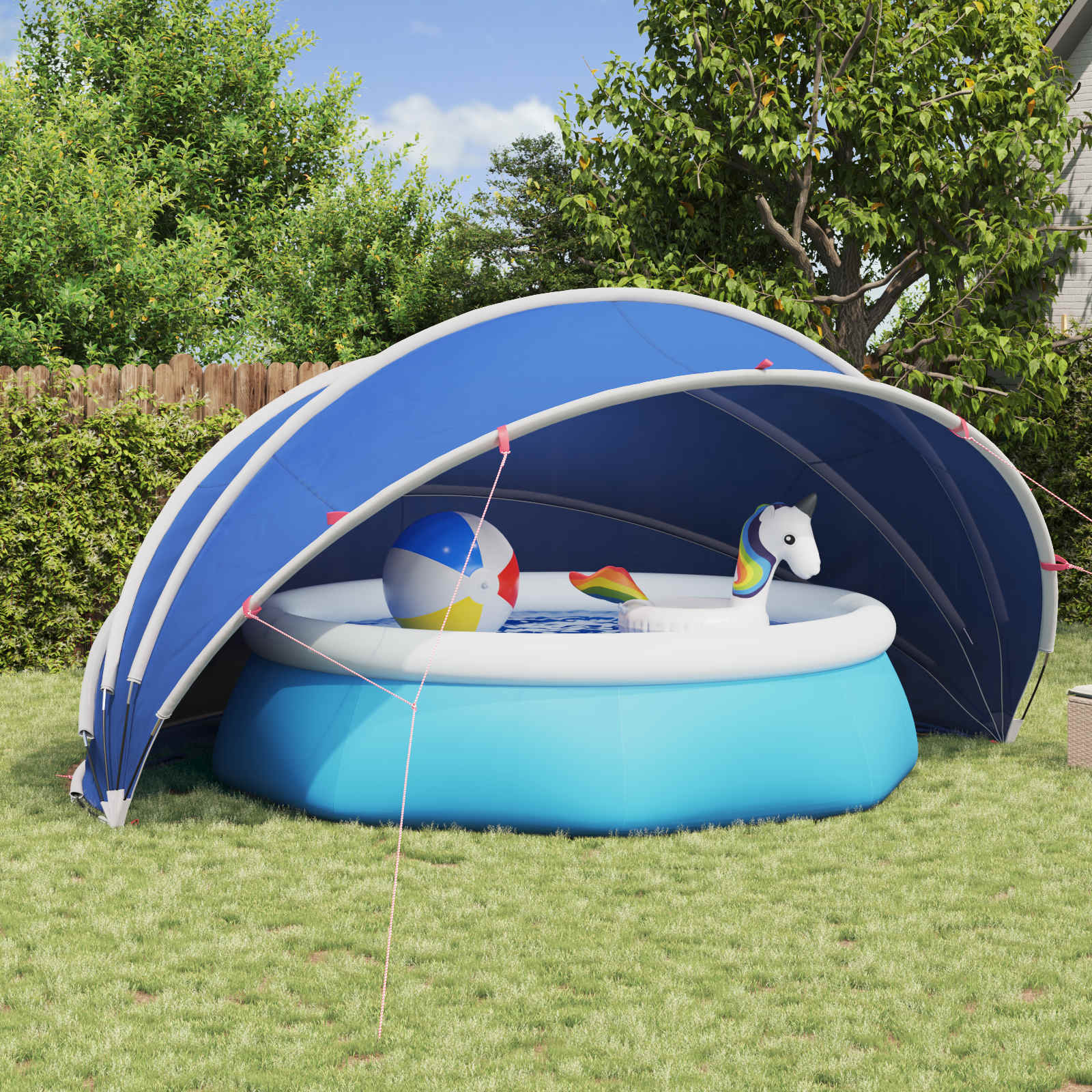 Manual Blue Pool Dome 336 x 322 x 160 cm
