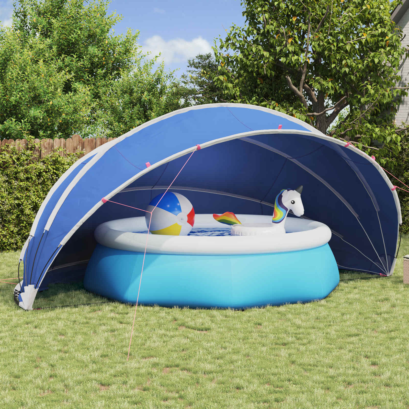 Manual Blue Pool Dome 336 x 322 x 160 cm