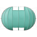 Tienda de piscina tipo cúpula Azul 538 x 440 x 204 cm