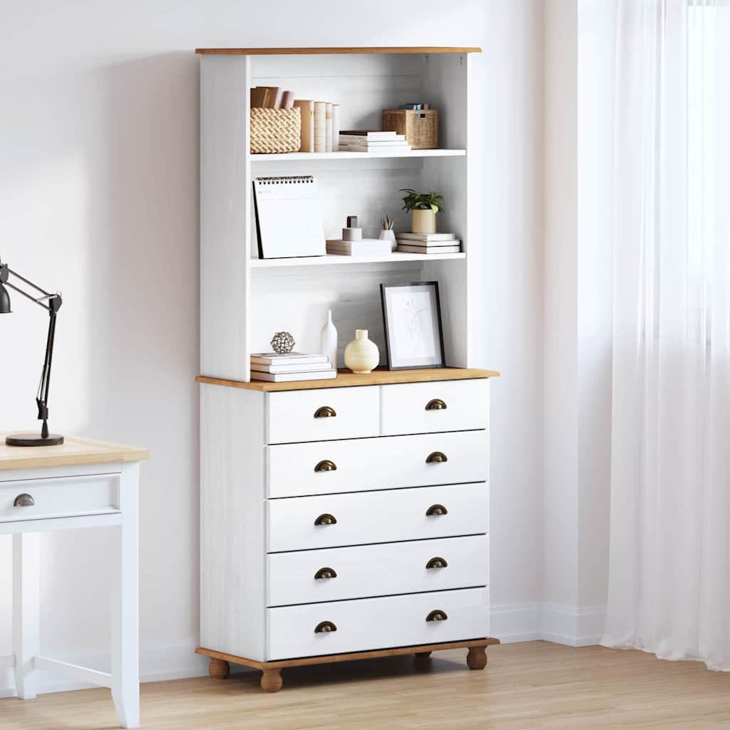 Hutch ASCHIM Honey Wax 91 x 40 x 184 cm Solid pine wood