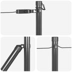 Poste de Valla 13 pcs Gris Acero