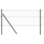 Poste de Valla 13 pcs Gris Acero