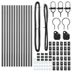 Poste de Valla 13 pcs Gris Acero