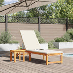 Tumbona 2 pcs Marrón Madera de Acacia Sólida