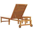 Tumbona 2 pcs Marrón Madera de Acacia Sólida