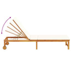 Tumbona 2 pcs Marrón Madera de Acacia Sólida