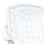 Conjunto de mesa de jardín 3 pcs Blanco Aluminio fundido
