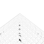 Conjunto de mesa de jardín 3 pcs Blanco Aluminio fundido