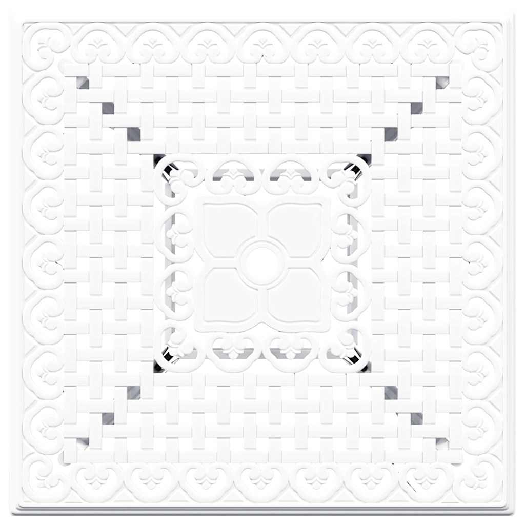 Conjunto de mesa de jardín 3 pcs Blanco Aluminio fundido
