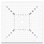 Conjunto de mesa de jardín 3 pcs Blanco Aluminio fundido