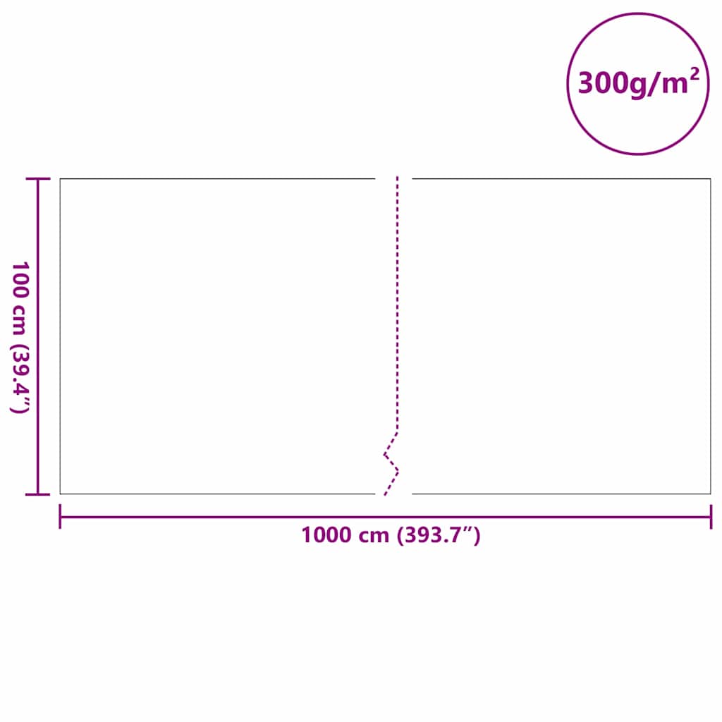 Fleece para el Jardín Gris 1 x 10 m Poliéster y Algodón