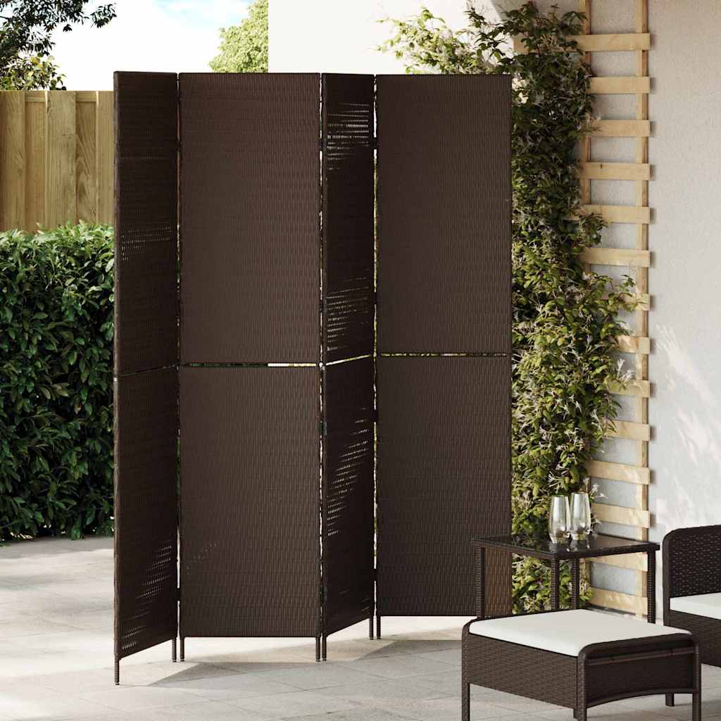 Separador de habitaciones Beige 146 x 200 cm ratán sintético