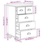 Cajón de Gaveta ASKIM 45,8 x 40 x 79 cm Madera de pino macizo