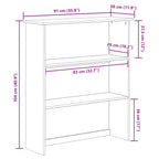 Hutch ASKIM 91 x 30 x 104 cm Madera maciza de pino