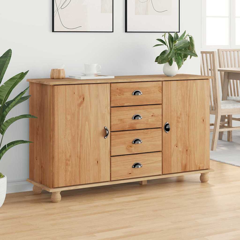 Aparador ASKIM 133,5 x 40 x 79 cm Madera maciza de pino