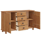 Aparador ASKIM 133,5 x 40 x 79 cm Madera maciza de pino