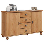 Aparador ASKIM 133,5 x 40 x 79 cm Madera maciza de pino
