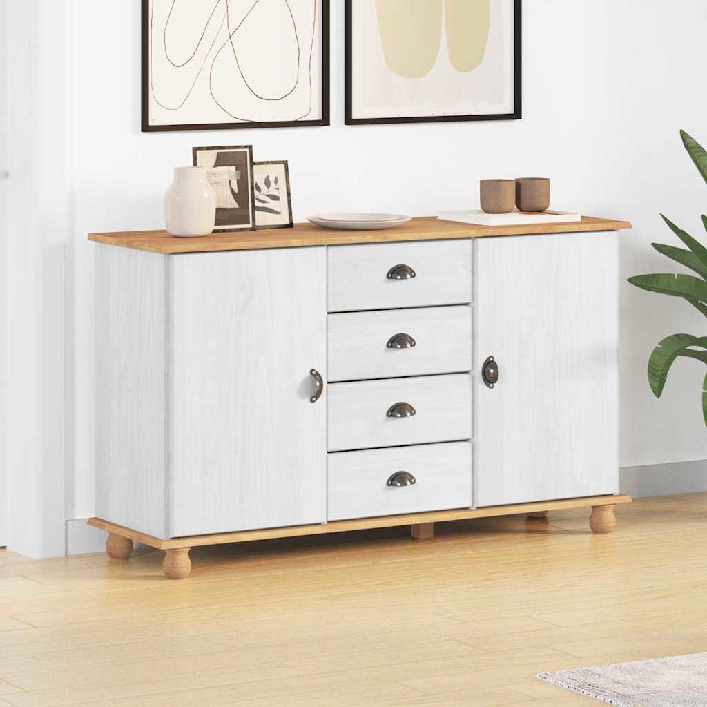 ASKIM Sideboard 133.5 x 40 x 79 cm Solid pine wood