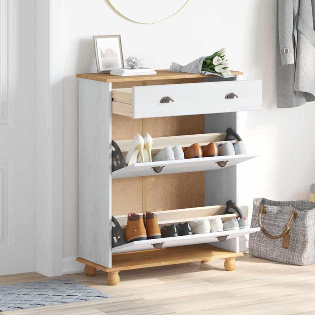 Armario Zapatero ASKIM 85 x 35 x 108 cm Madera de pino macizo
