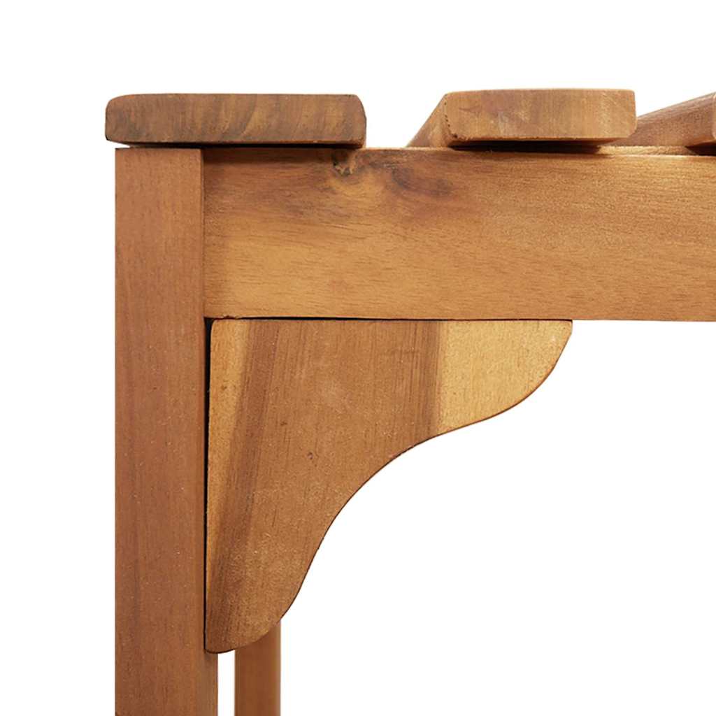 Alrededor de Spa Marrón 230 x 230 cm Madera de Acacia Sólida