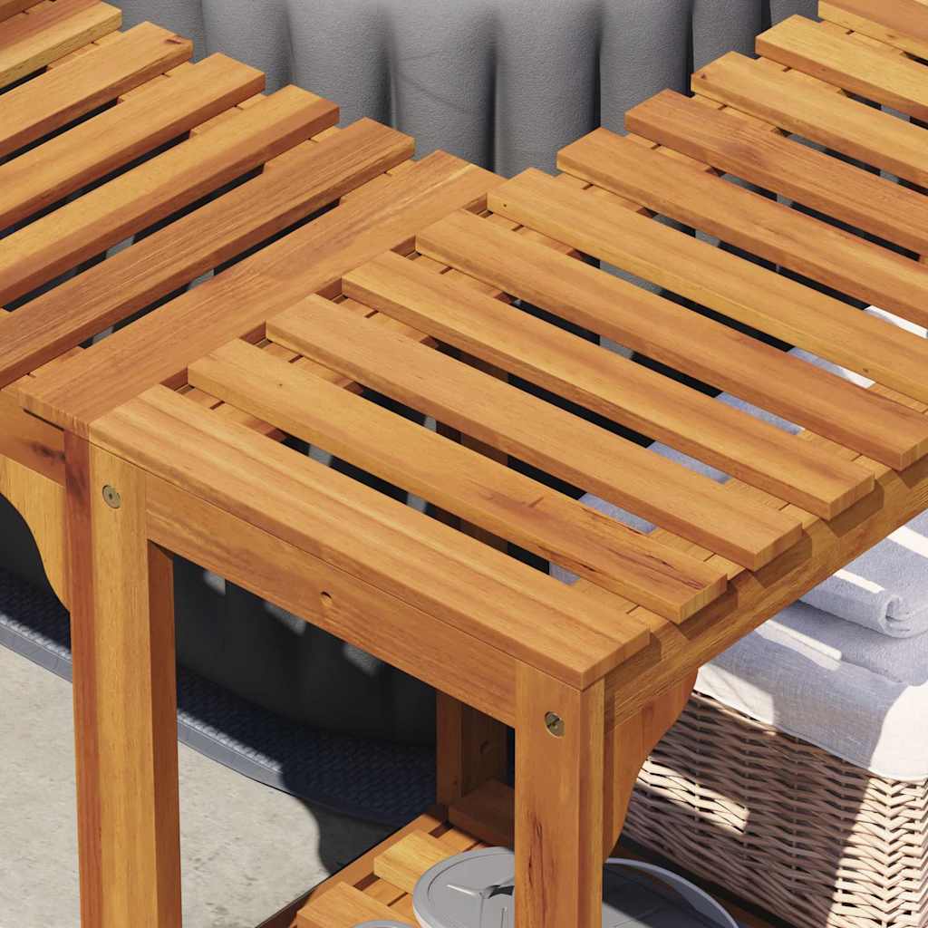 Alrededor de Spa Marrón 230 x 230 cm Madera de Acacia Sólida
