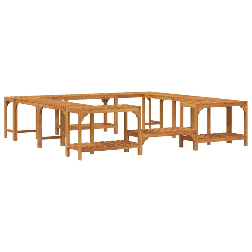 Alrededor de Spa Marrón 230 x 230 cm Madera de Acacia Sólida
