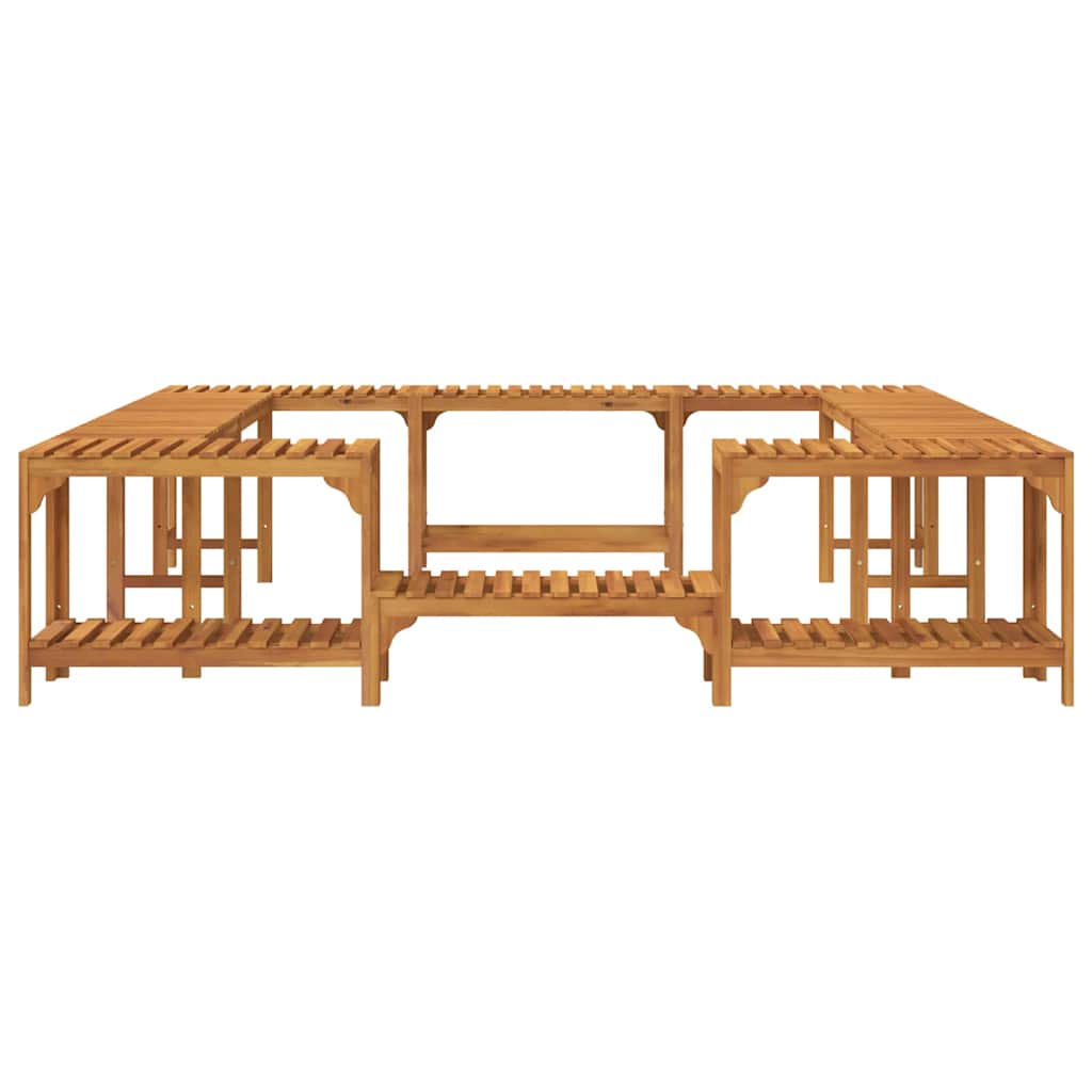 Alrededor de Spa Marrón 230 x 230 cm Madera de Acacia Sólida