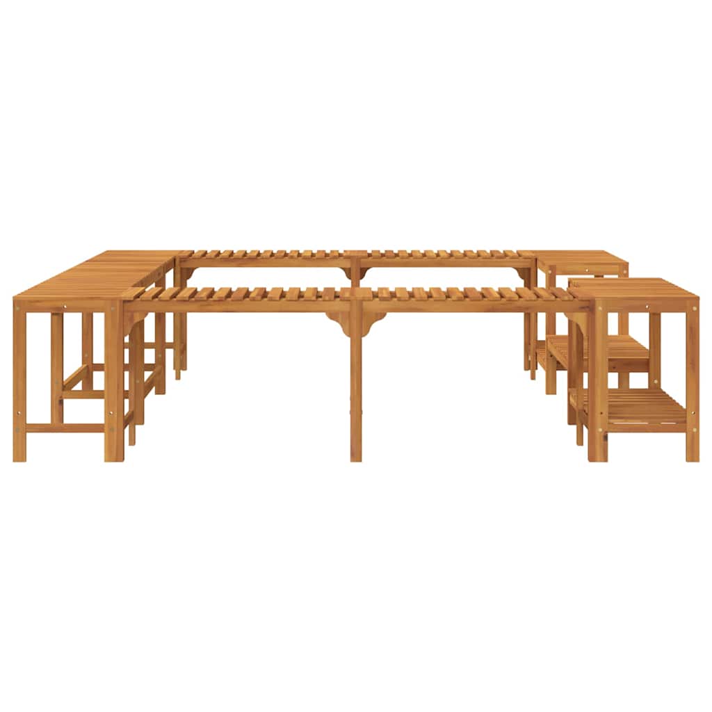 Alrededor de Spa Marrón 230 x 230 cm Madera de Acacia Sólida