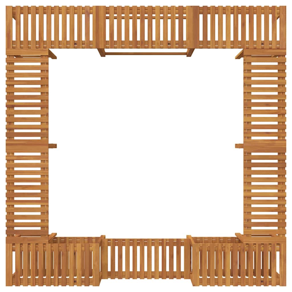 Alrededor de Spa Marrón 230 x 230 cm Madera de Acacia Sólida