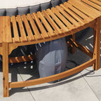 Alrededor de Spa Marrón Ø255 x 55,5 cm Madera de Acacia Sólida