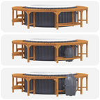 Alrededor de Spa Marrón Ø255 x 55,5 cm Madera de Acacia Sólida
