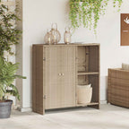 Armario de almacenamiento Beige 100 x 36 x 102 cm Ratán