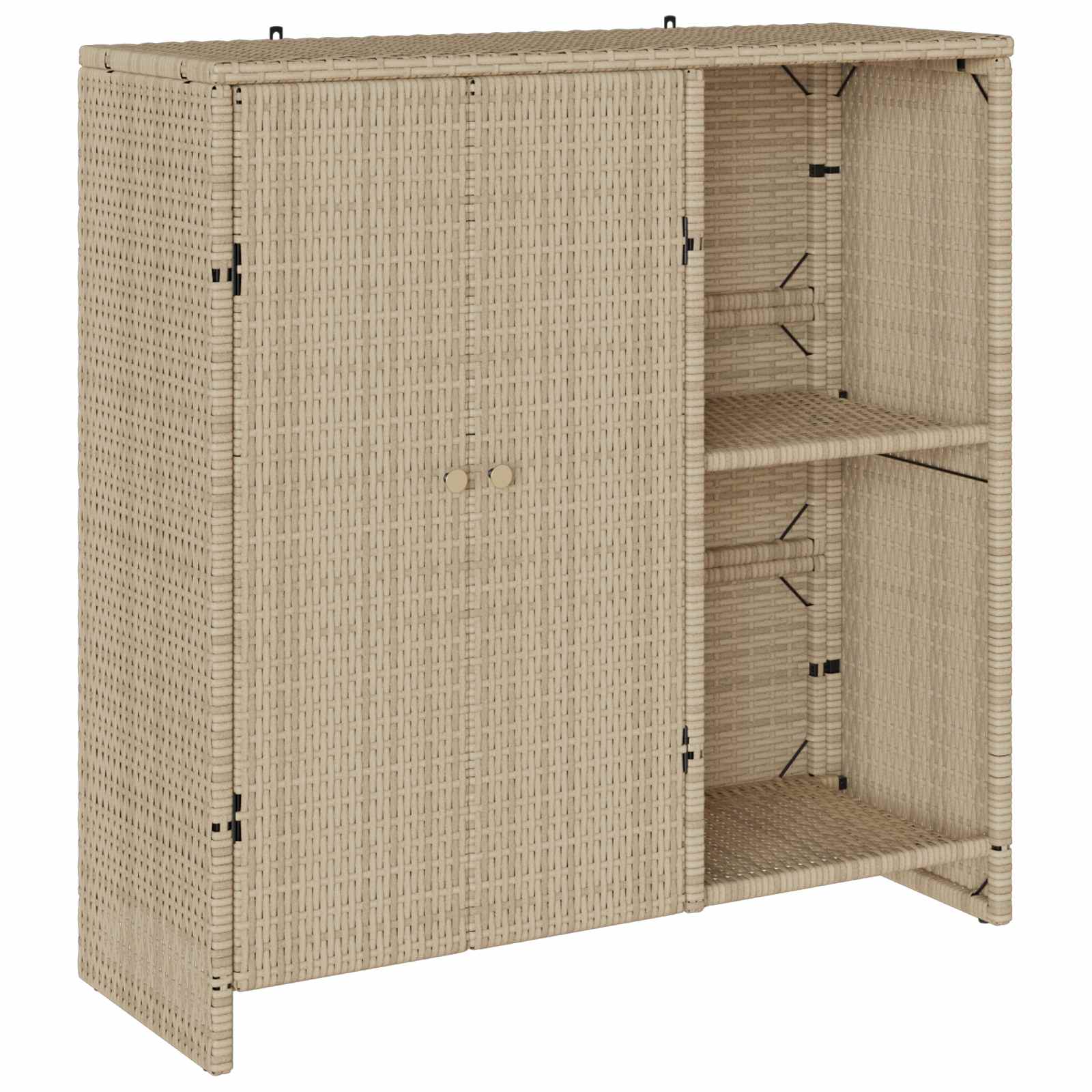 Armario de almacenamiento Beige 100 x 36 x 102 cm Ratán