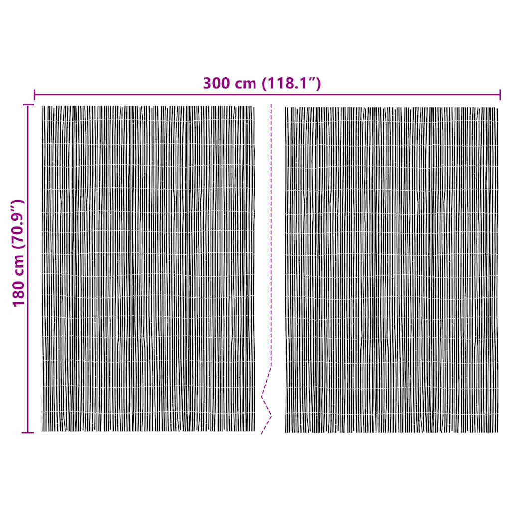 Cerca de Bambú Natural 300 x 180 cm Bambú