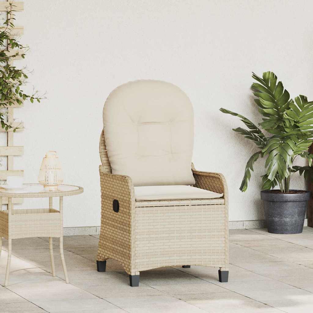 Sillón reclinable Beige 56 x 66 x 95 cm ratán sintético