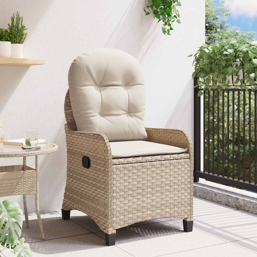 Sillón reclinable Beige 56 x 66 x 95 cm ratán sintético