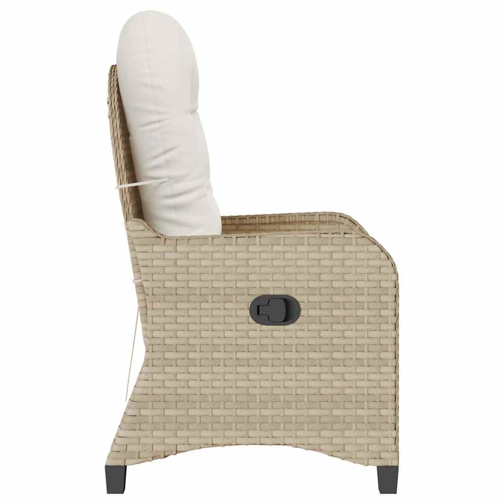 Sillón reclinable Beige 56 x 66 x 95 cm ratán sintético