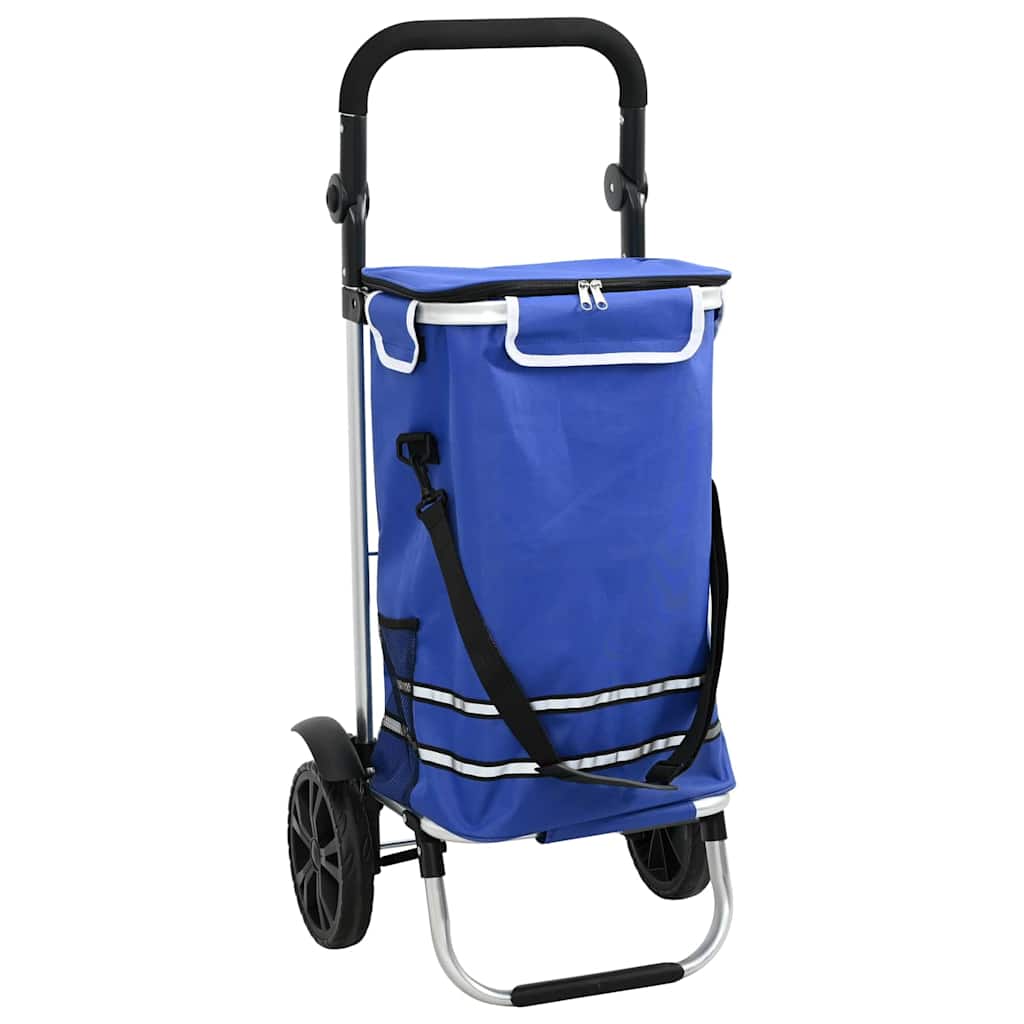 Carro de compras Azul 36,5 x 46,5 x 100,5 cm Tela Oxford