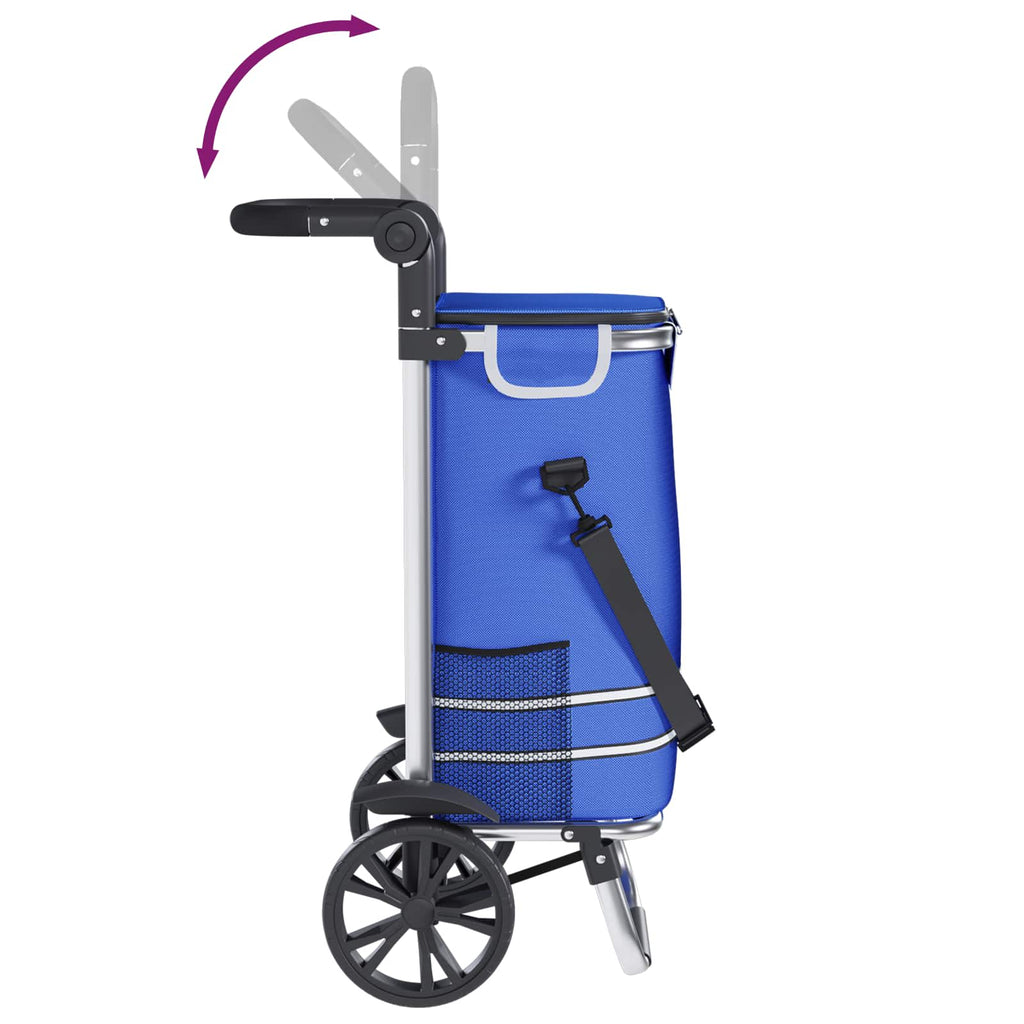 Carro de compras Azul 36,5 x 46,5 x 100,5 cm Tela Oxford