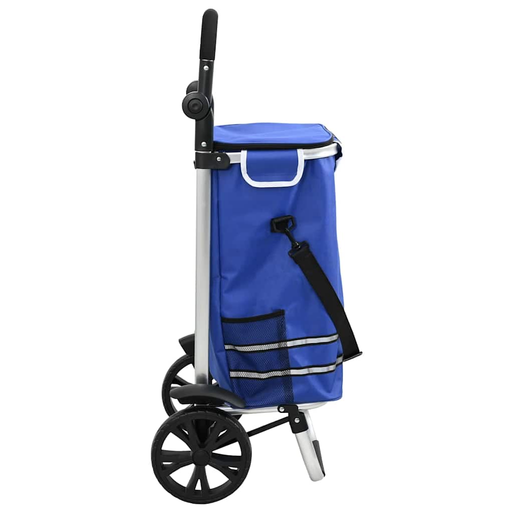 Carro de compras Azul 36,5 x 46,5 x 100,5 cm Tela Oxford