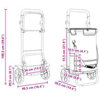 Carro de compras Azul 36,5 x 46,5 x 100,5 cm Tela Oxford