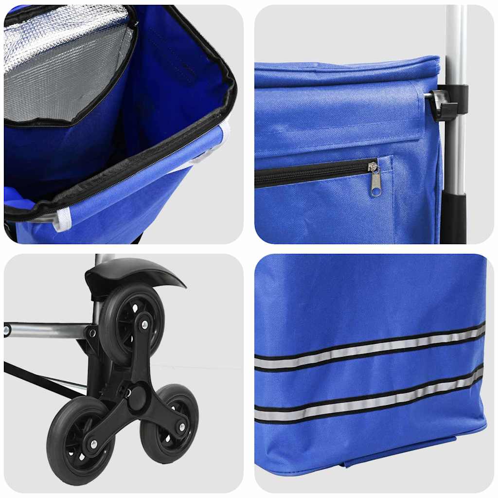 Carro de compras Azul 47 x 39 x 100,5 cm Tela Oxford