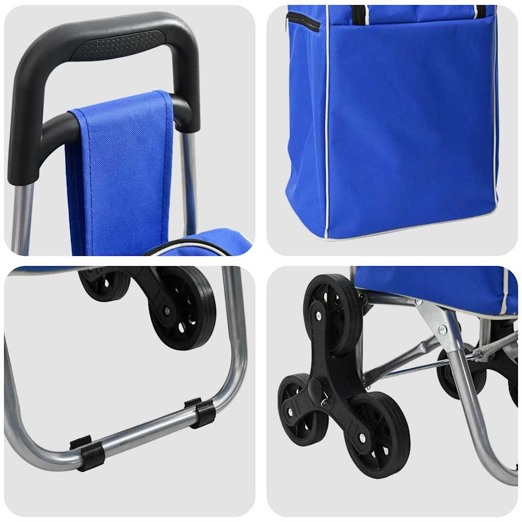 Carro de compras Azul 39.5 x 33 x 93 cm Tela Oxford